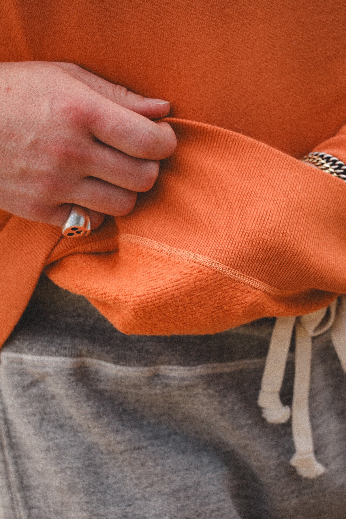 BR65622 Buzz Rickson Set-In Crew Neck Sweatshirt- Orange