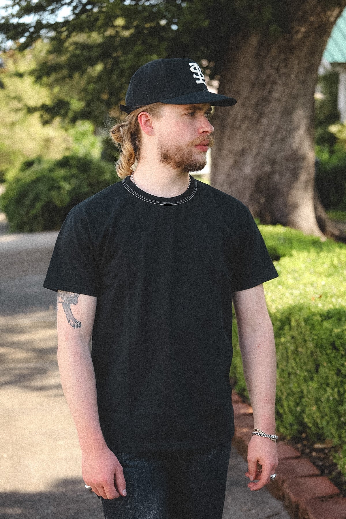 FN-THC-101 The Flat Head THC Plain T-Shirt- Black