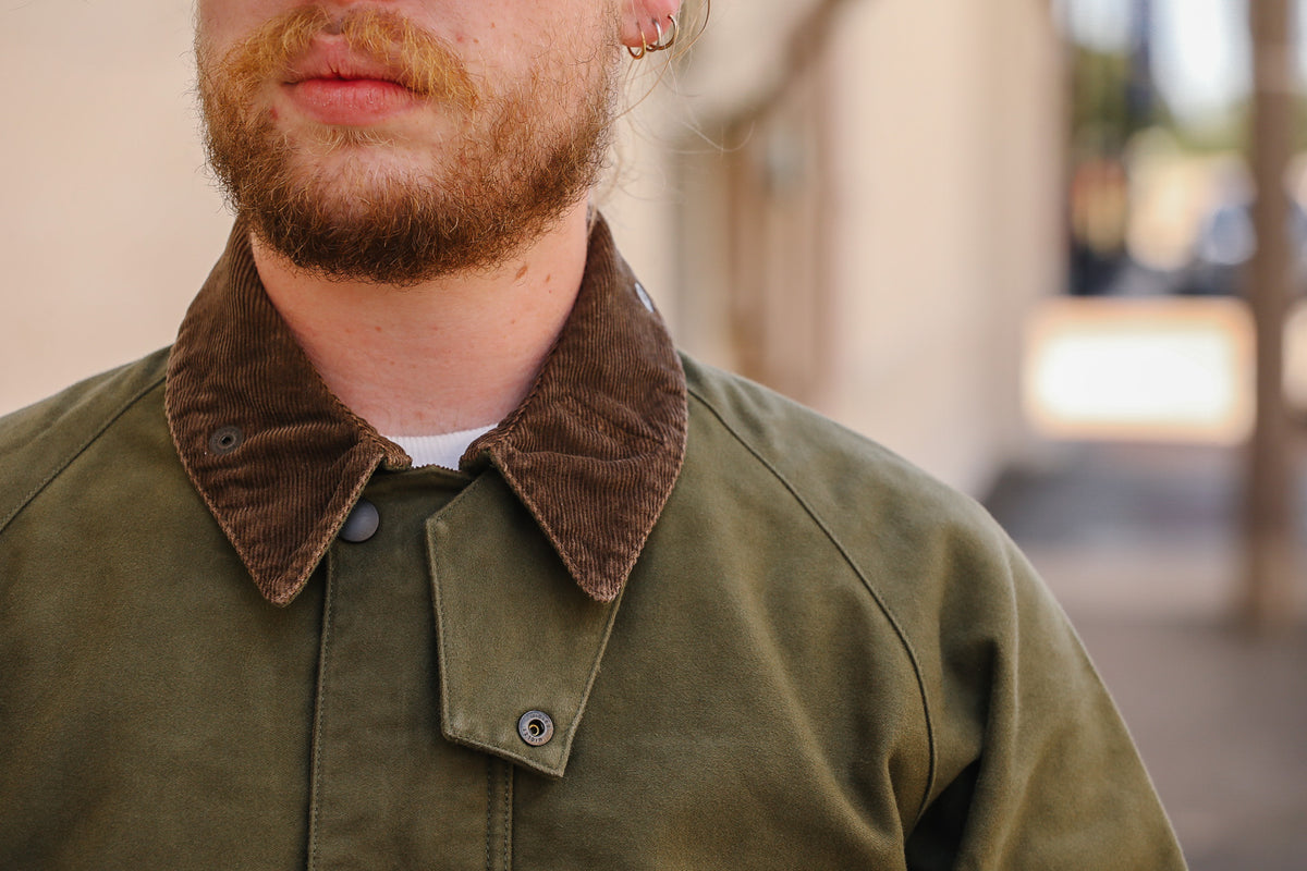 F2361 FOB Factory Moleskin Riding Jacket- Olive