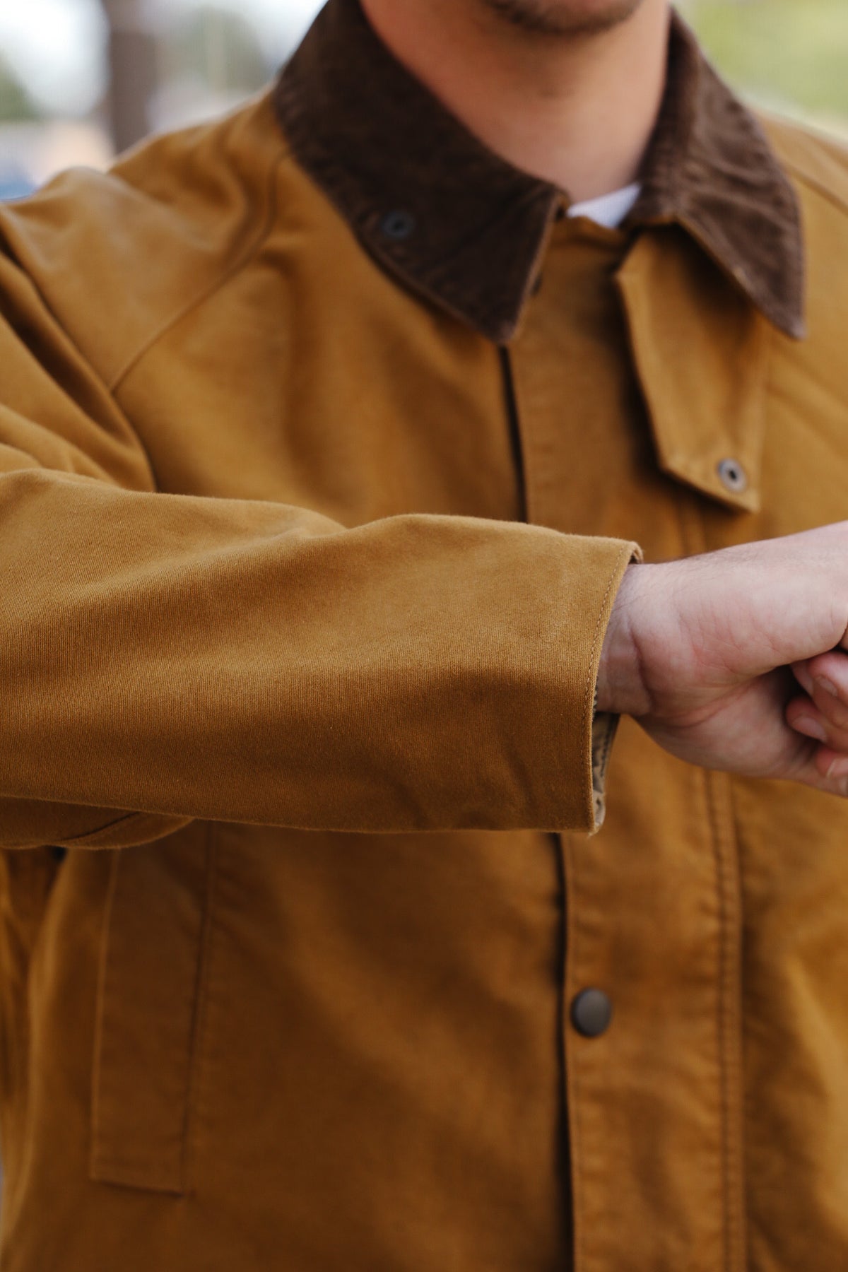 F2361 FOB Factory Moleskin Riding Jacket- Khaki