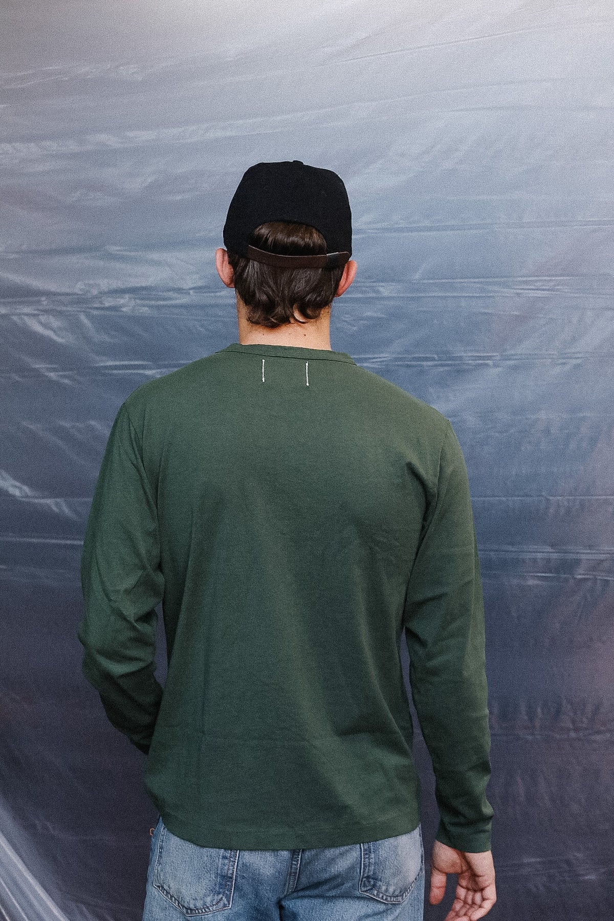 Dehen 1920 Heavy Duty Long Sleeve Single Pocket Tee- Spruce