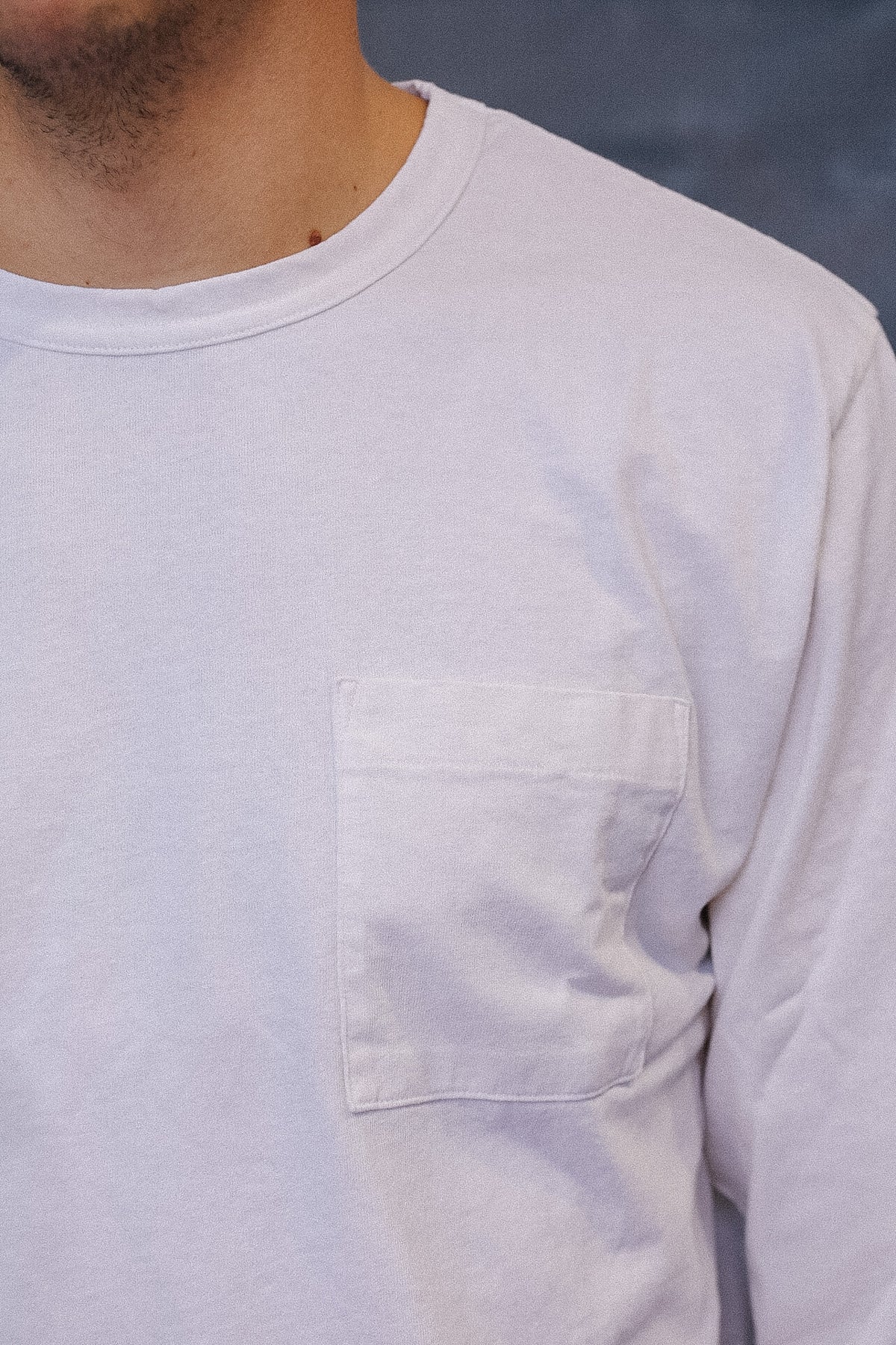 white t-shirt pocket detail