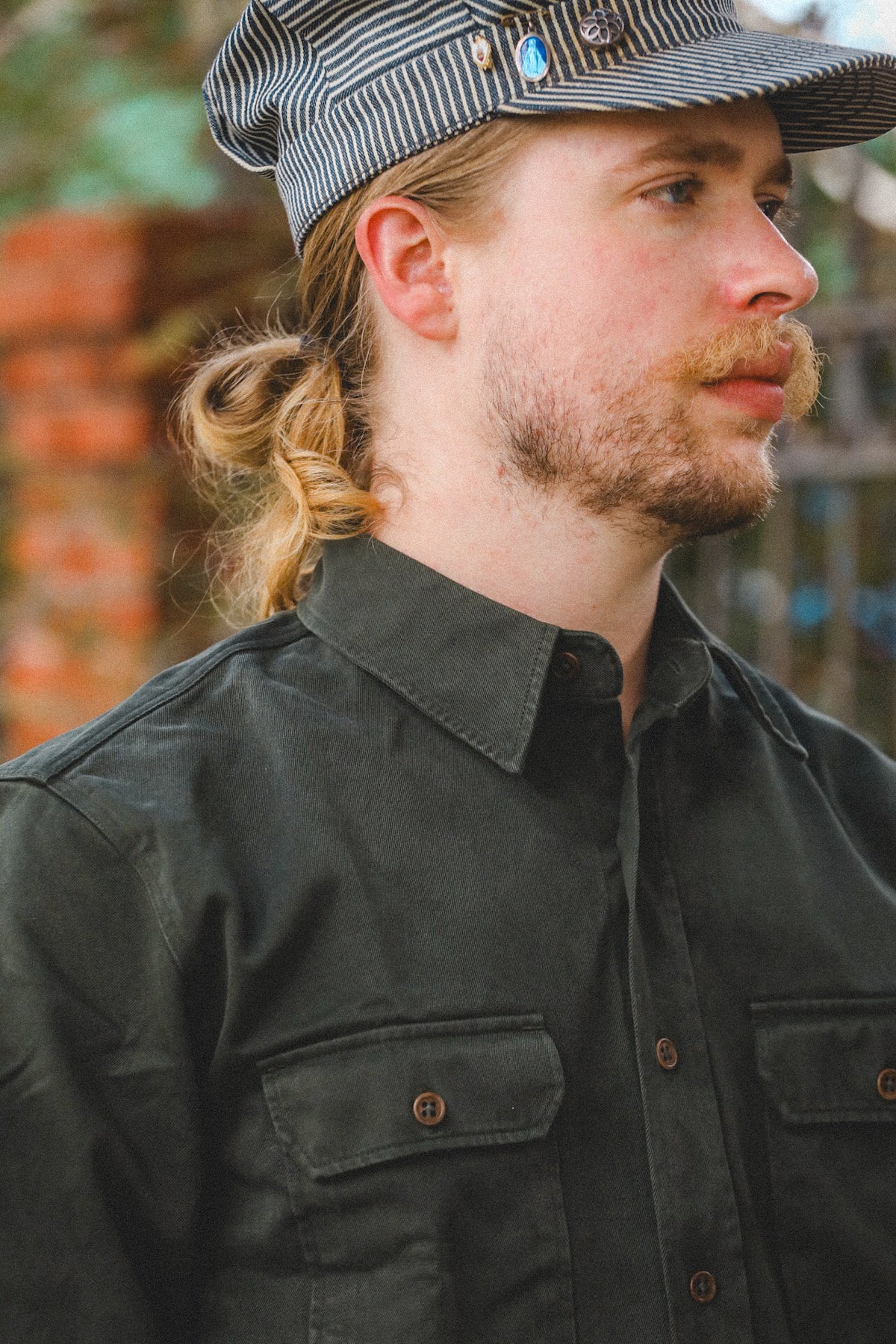 Indigofera Alamo Cotton Twill Shirt- Greek Pitch