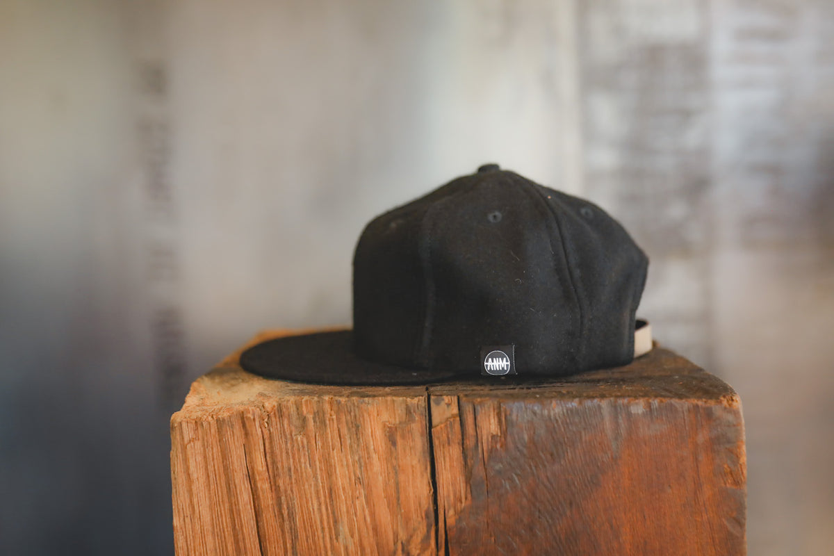 ANM Wool Vintage 6 Panel Cap- Black