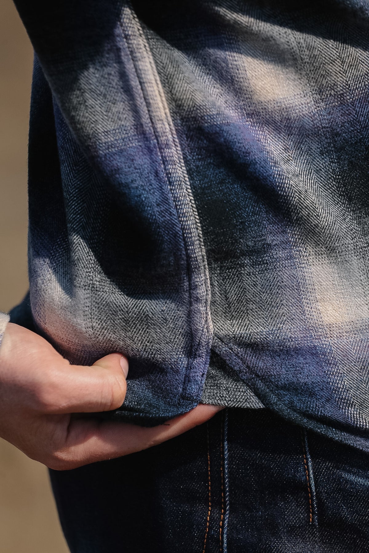 Rogue Territory Western Shirt- Bluebell Brushed Plaid
