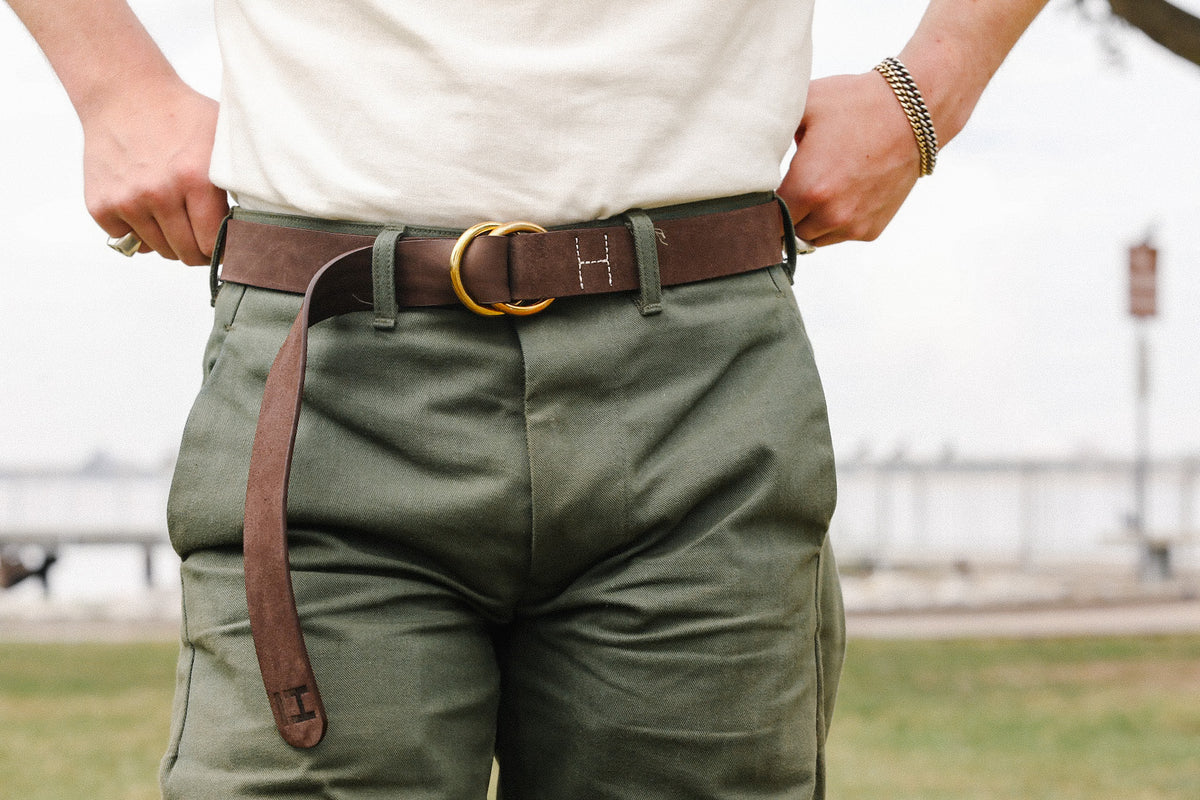 Heimat Textil Regatta Belt Roughout Leather- Walnuss