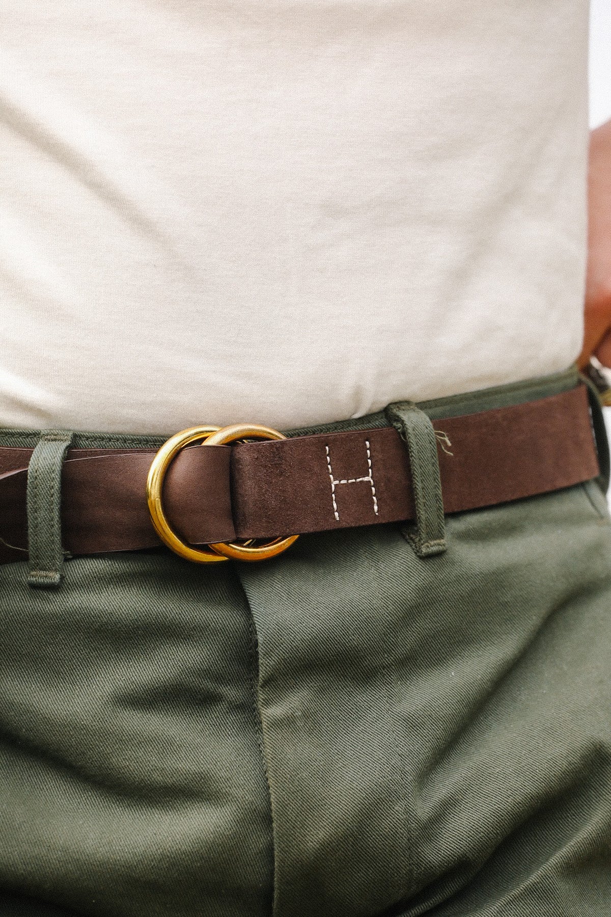 Heimat Textil Regatta Belt Roughout Leather- Walnuss