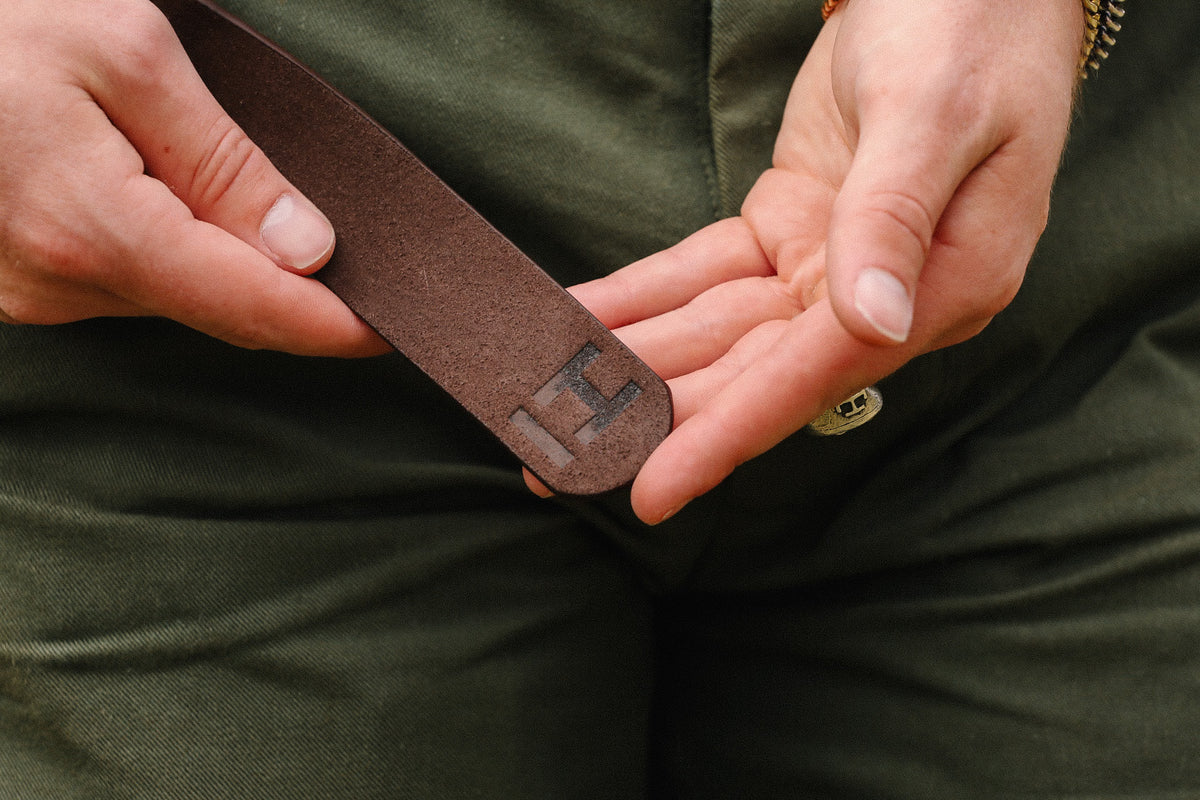 Heimat Textil Regatta Belt Roughout Leather- Walnuss
