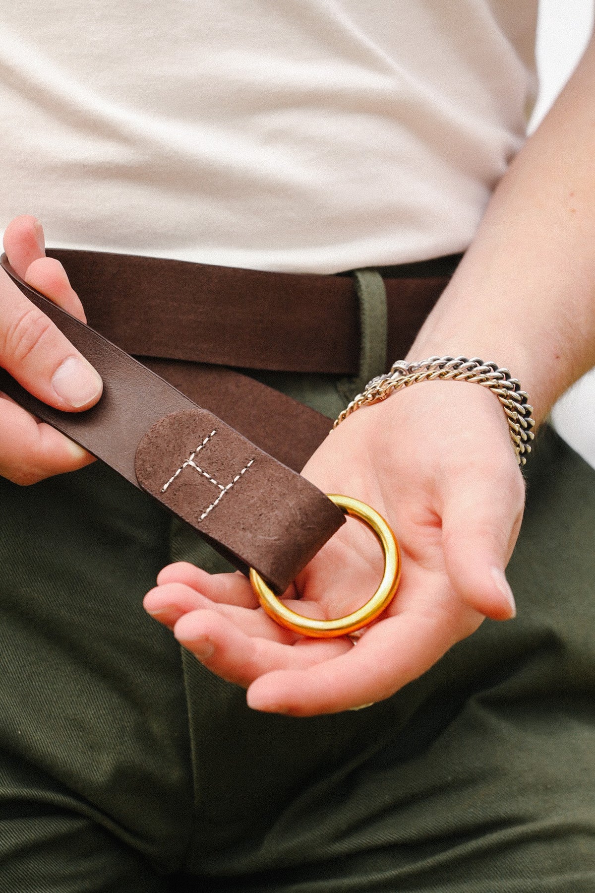 Heimat Textil Regatta Belt Roughout Leather- Walnuss