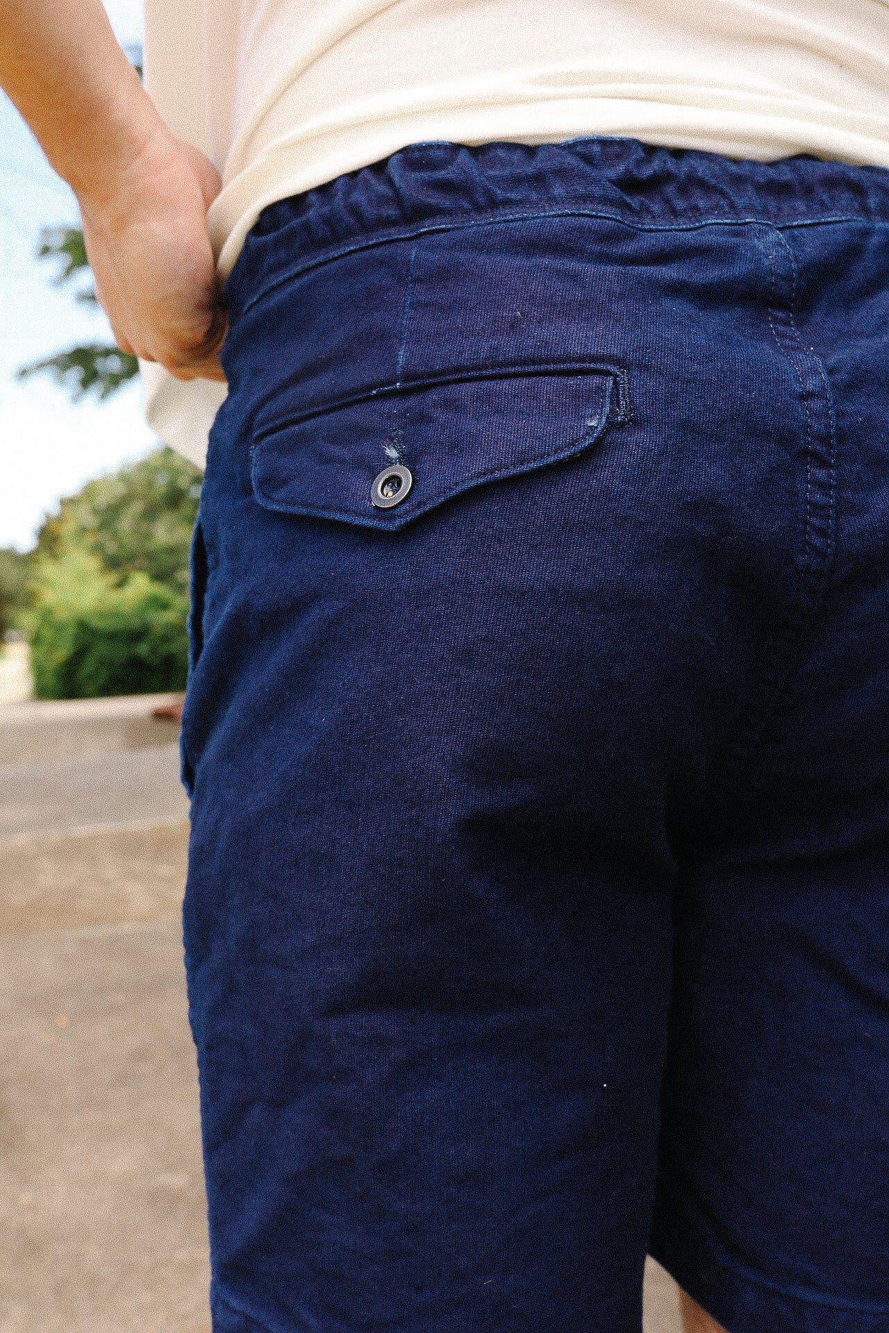 Freenote Cloth Premium Deck Shorts-Indigo Jungle Cord