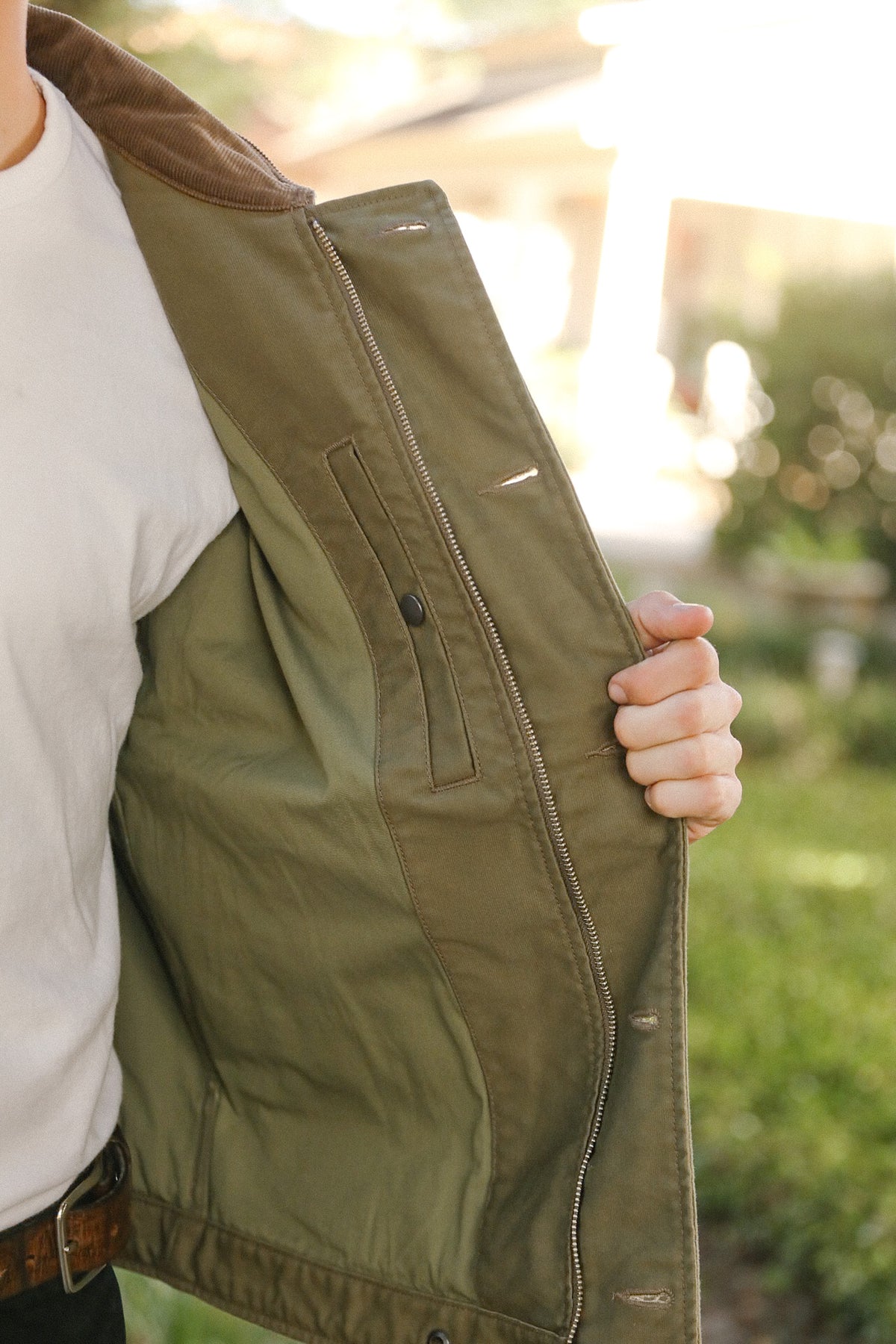 IHM-53-ODG 12oz Whipcord Lightweight N1 Deck Jacket - Olive Drab Green