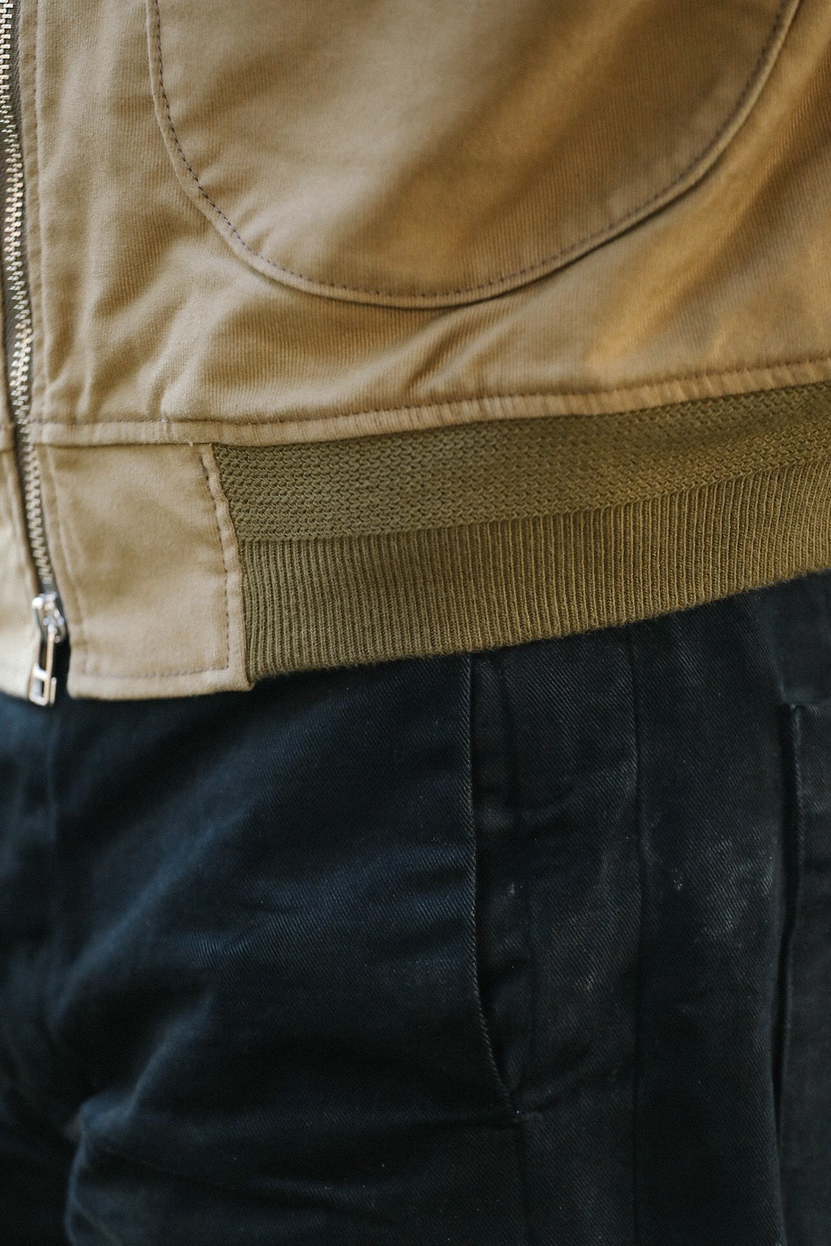 IHM-52-KHA Iron Heart 12oz Whipcord Tanker Jacket - Khaki
