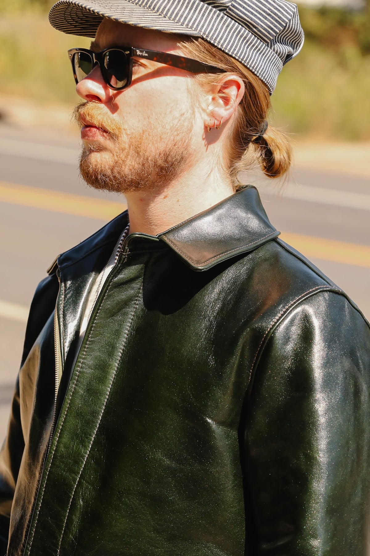 Y'2 Y2-11 Oil Wax Horsehide Archaeologist Jacket- Olive Green