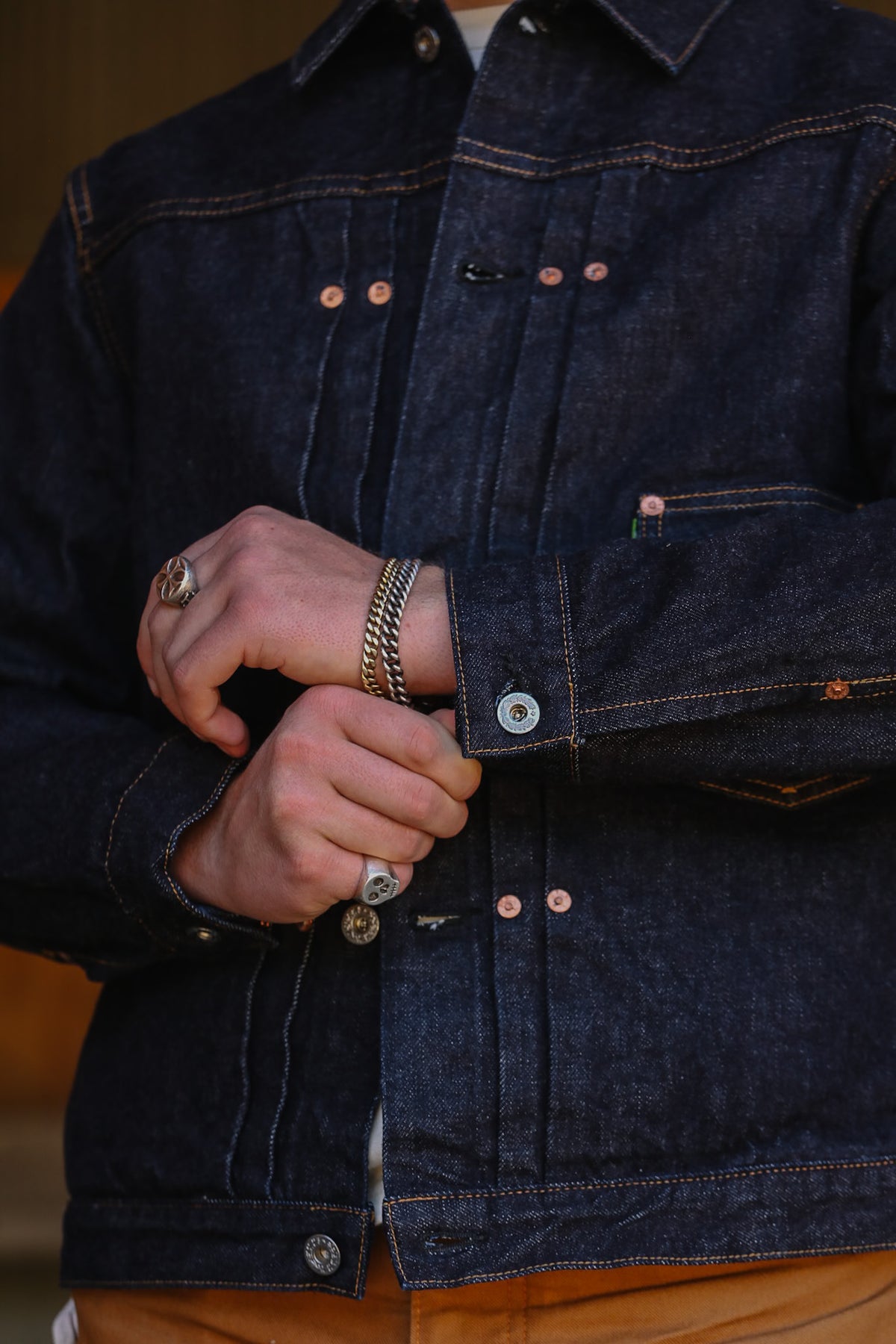 F2432 FOB Factory Selvedge Garage Denim Jacket- Indigo
