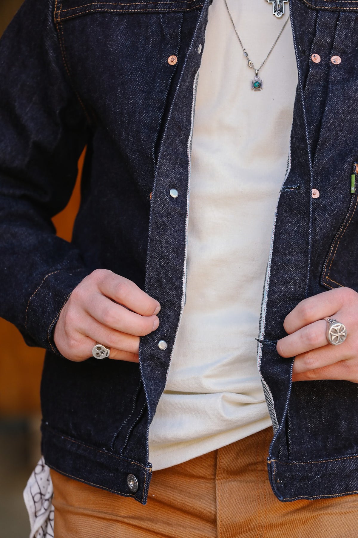 F2432 FOB Factory Selvedge Garage Denim Jacket- Indigo
