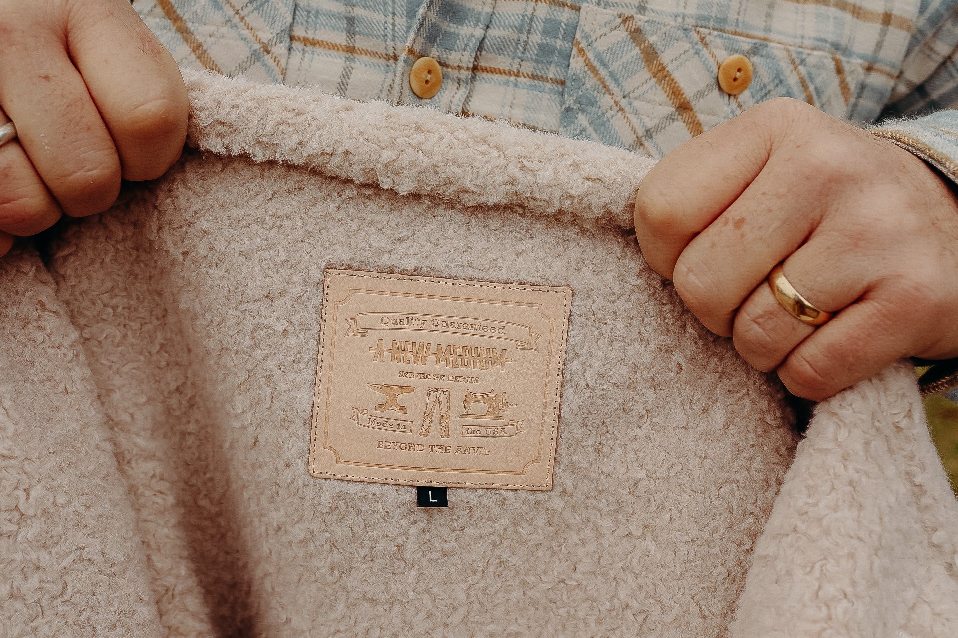 Sherpa Lined Type III- Organic Ecru Denim