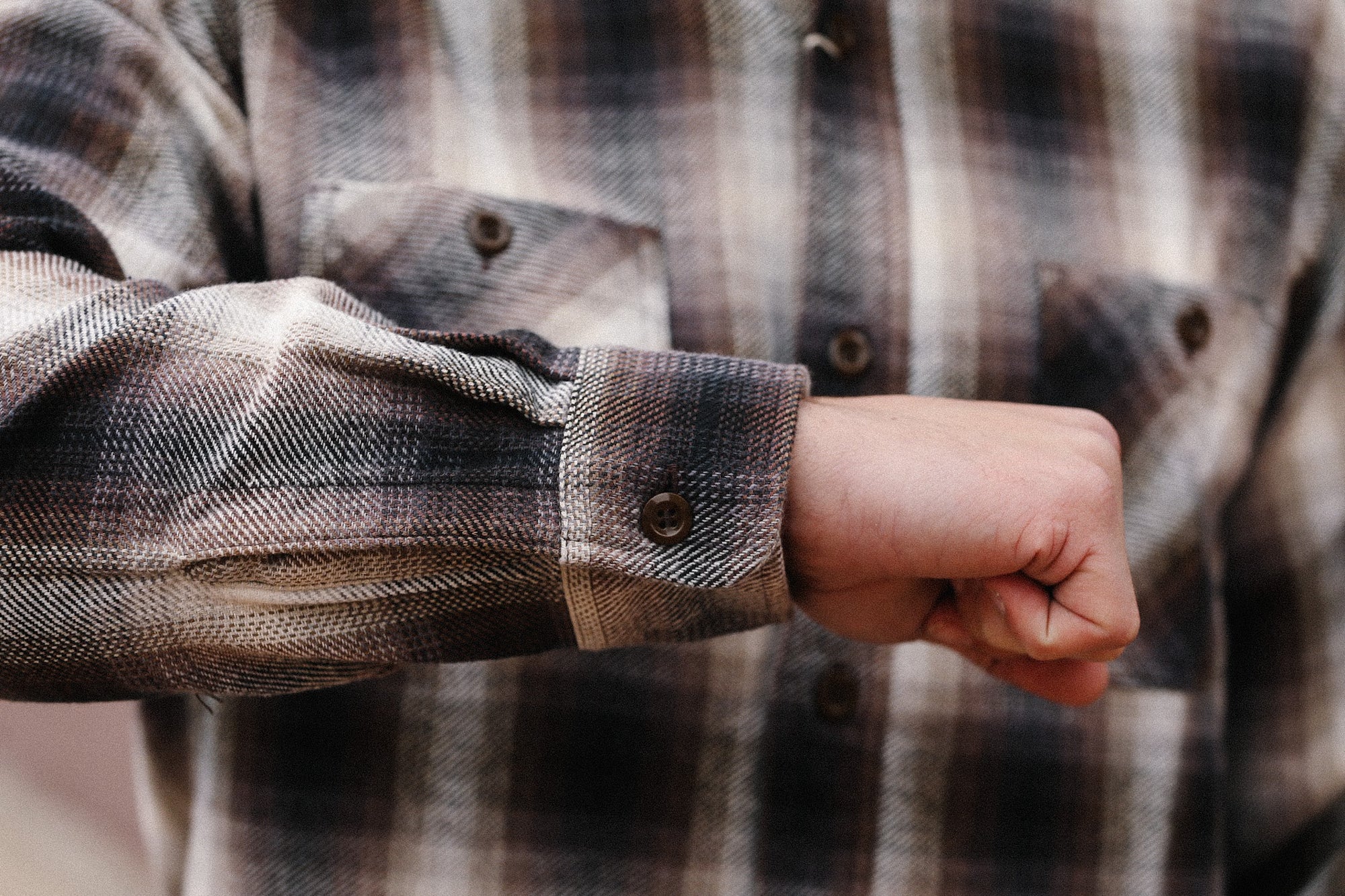 SC29561 Twill Plaid Work Shirt - Brown