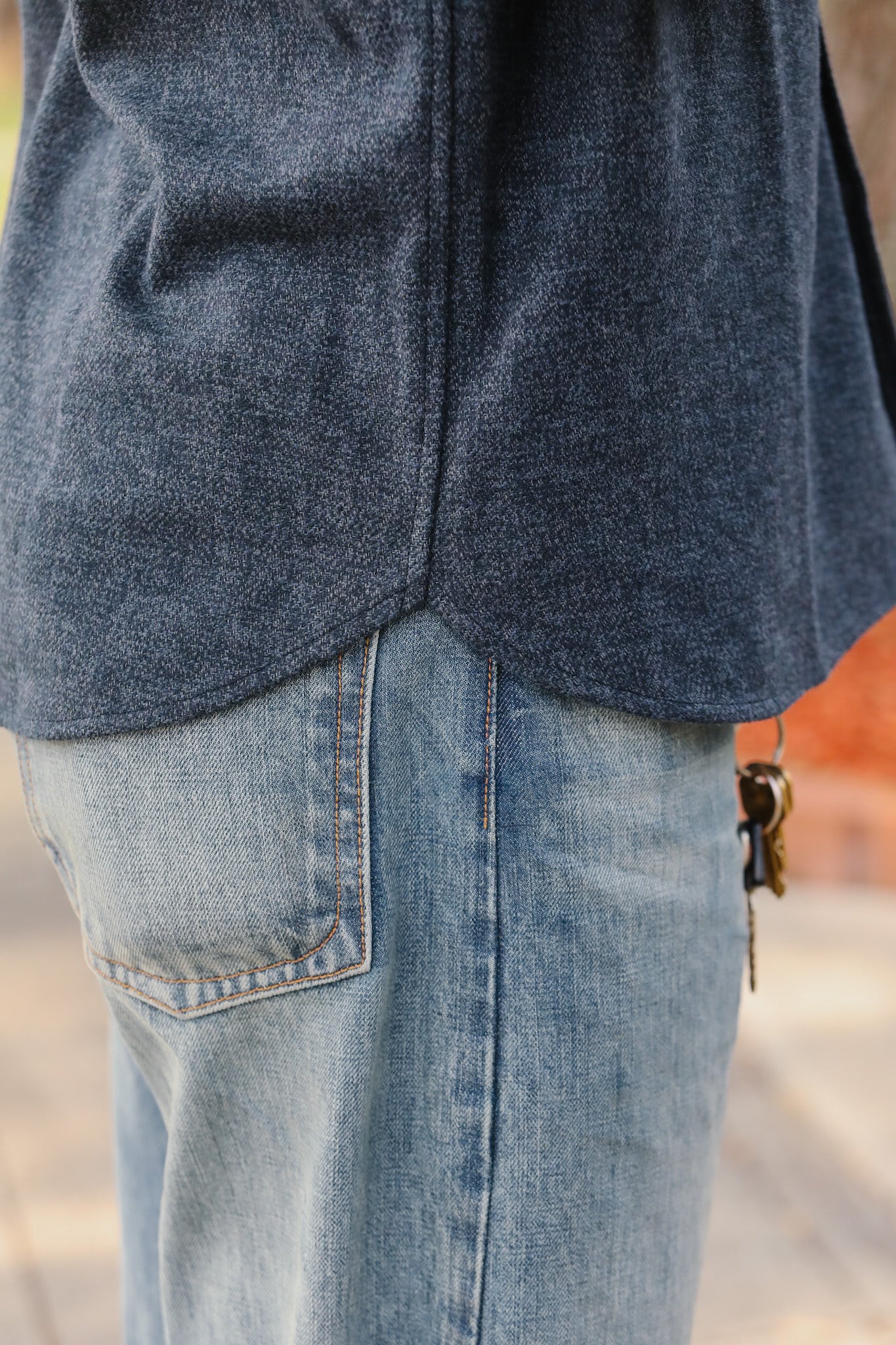 ANM Flannel Work Shirt- Navy