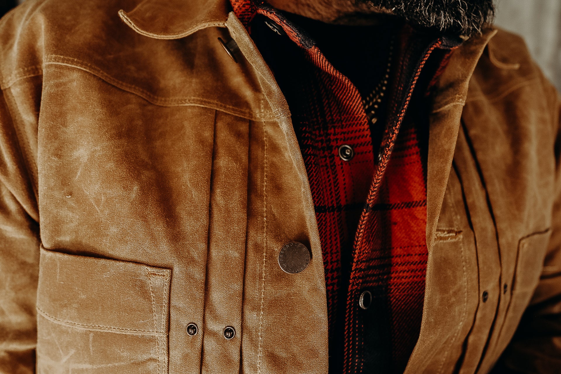 RJ-1 Riders Jacket Waxed Canvas- Rust