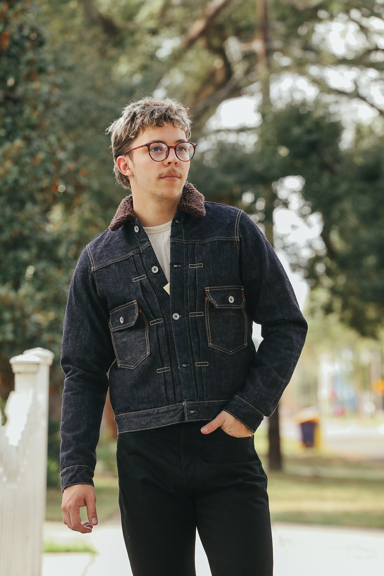 IHJ-151-IND 16oz Selvedge Denim Fleece Lined Type II - Indigo