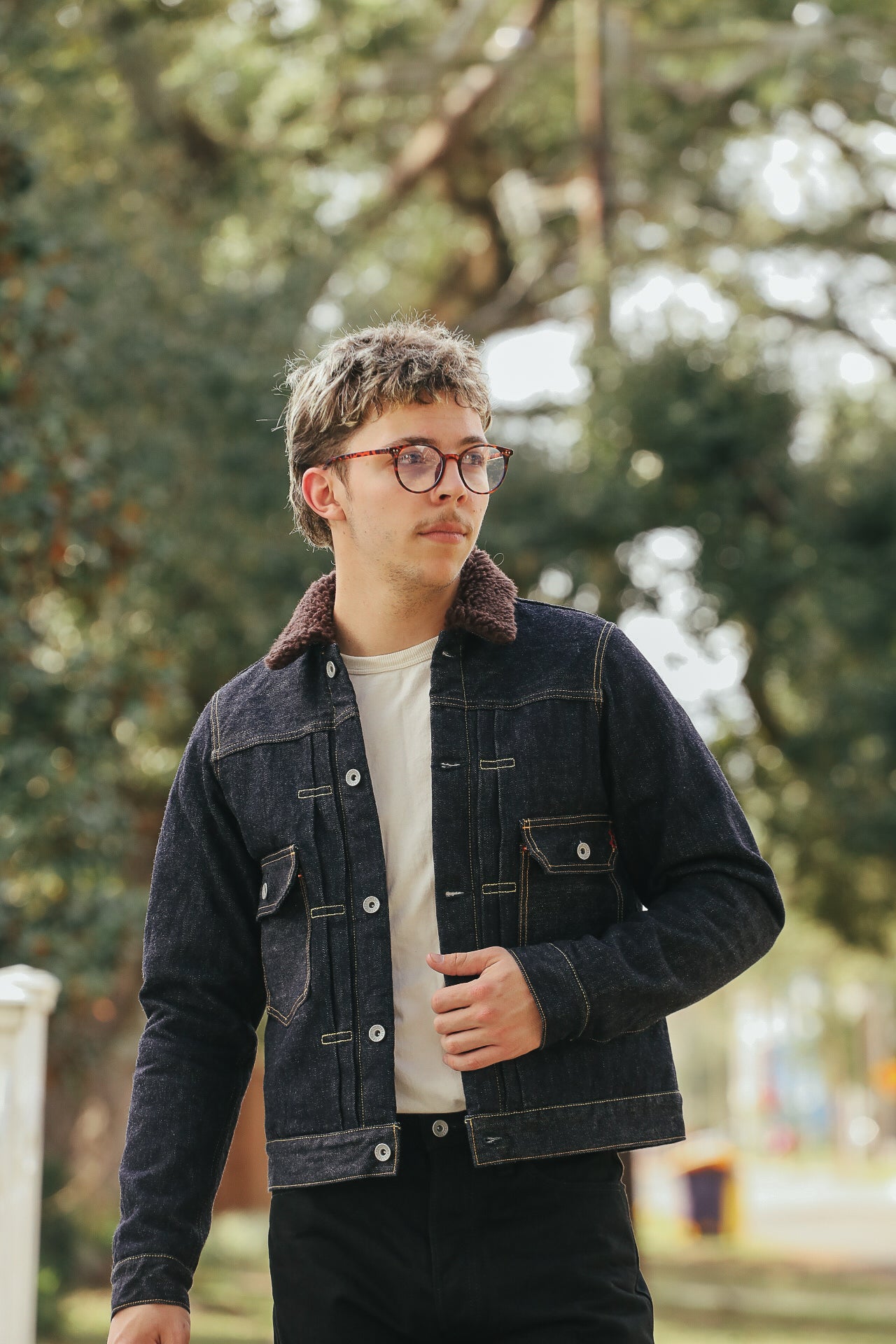 IHJ-151-IND 16oz Selvedge Denim Fleece Lined Type II - Indigo