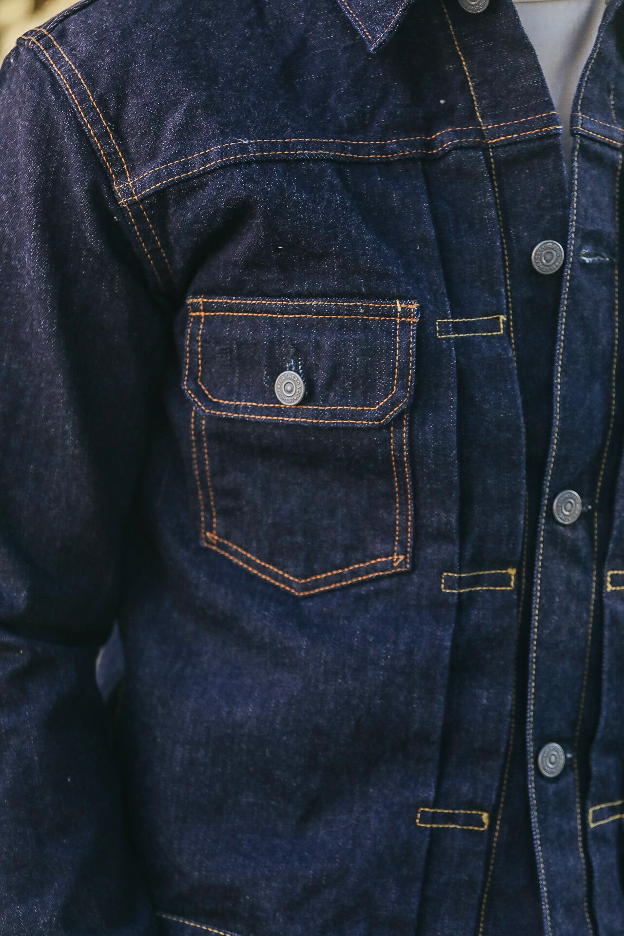 FN-OJ-D002 -14.5oz 50's Type II Denim Jacket- Indigo