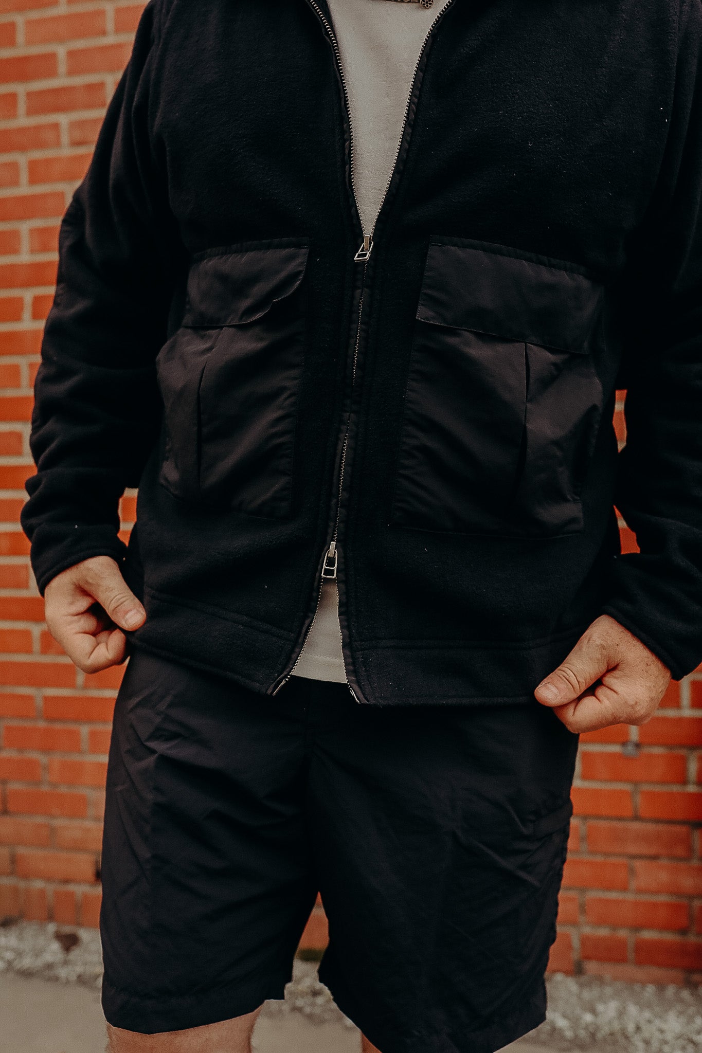 Fleece Jacket in Black