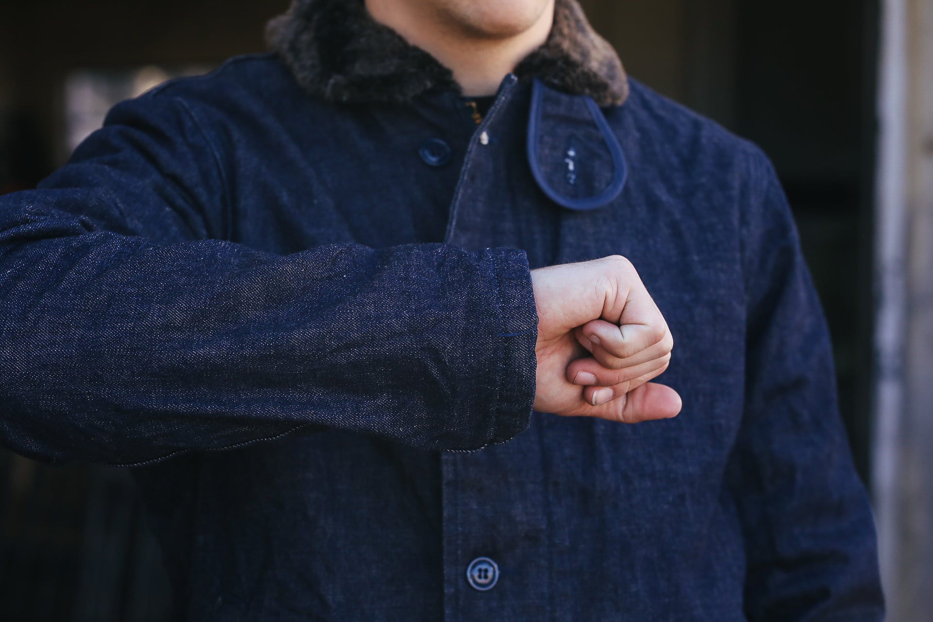 915D-SH N-1 Deck Jacket -Denim