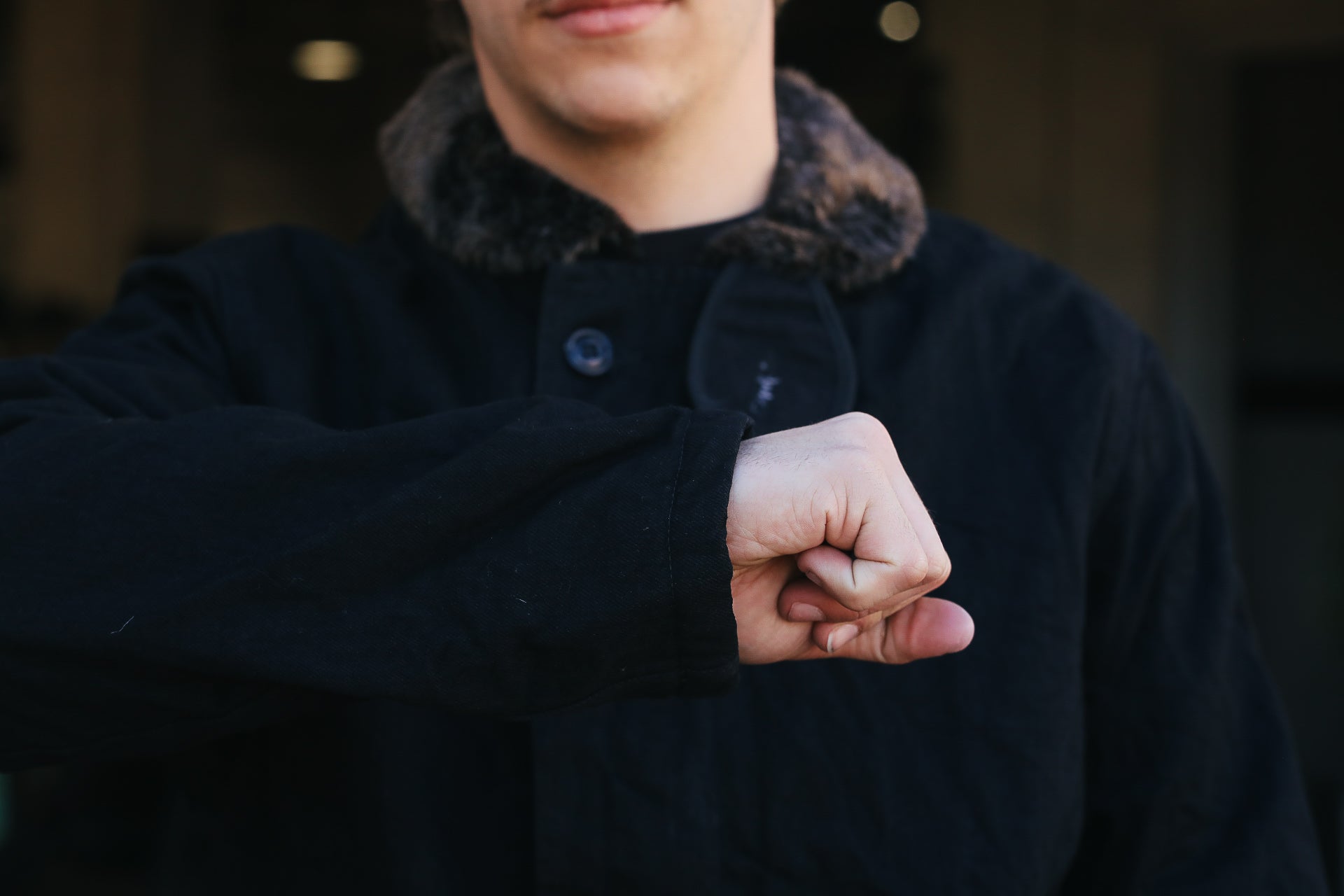 915D-SH N-1 Deck Jacket- Black