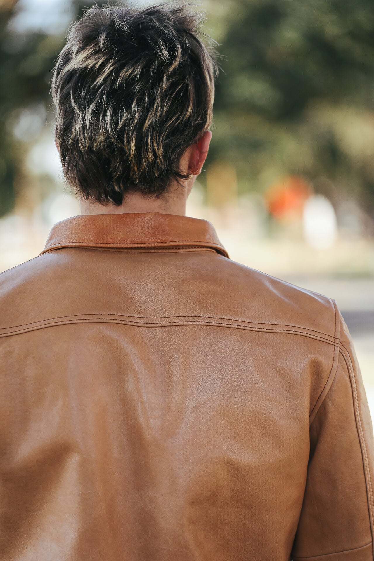 KB-140-T Persimmon Dyed Horsehide WWII Type One Jacket- Kakishibu
