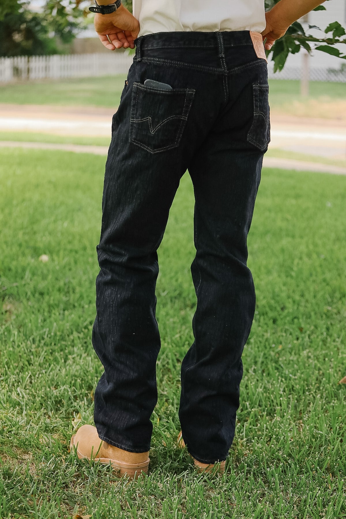IH-634S-SLBod Iron Heart 16oz Slubby Selvedge Denim Straight Cut Jeans - Indigo Overdyed Black