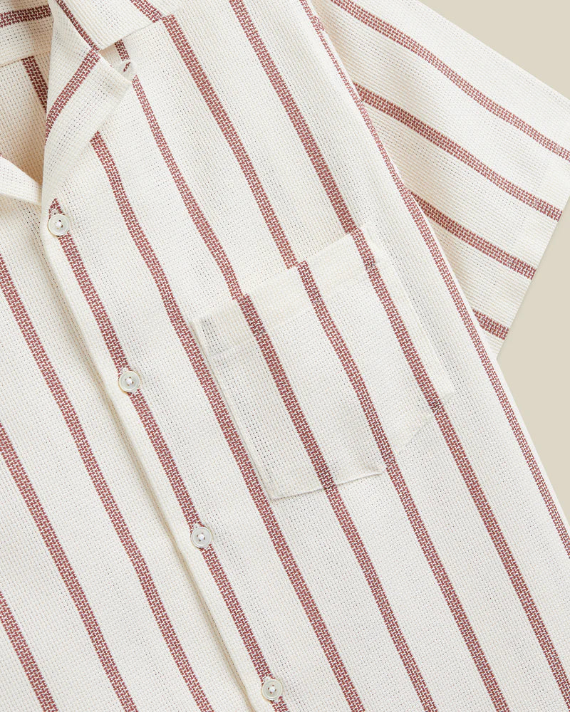 Piquet Stripe- Bordeaux