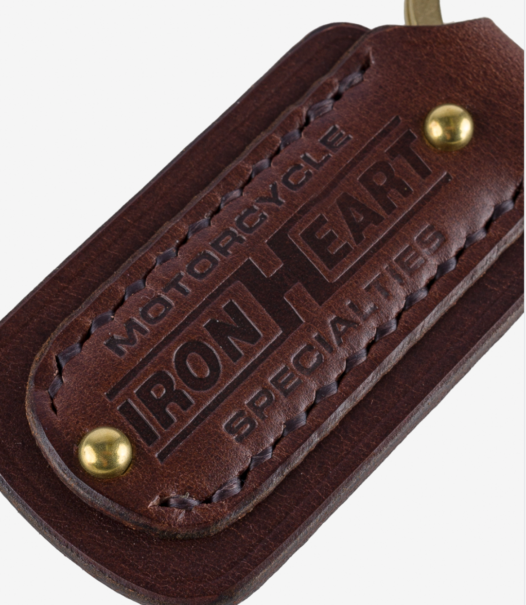 IHG-067-BRN Iron Heart Buttero Leather Keyring - Brown