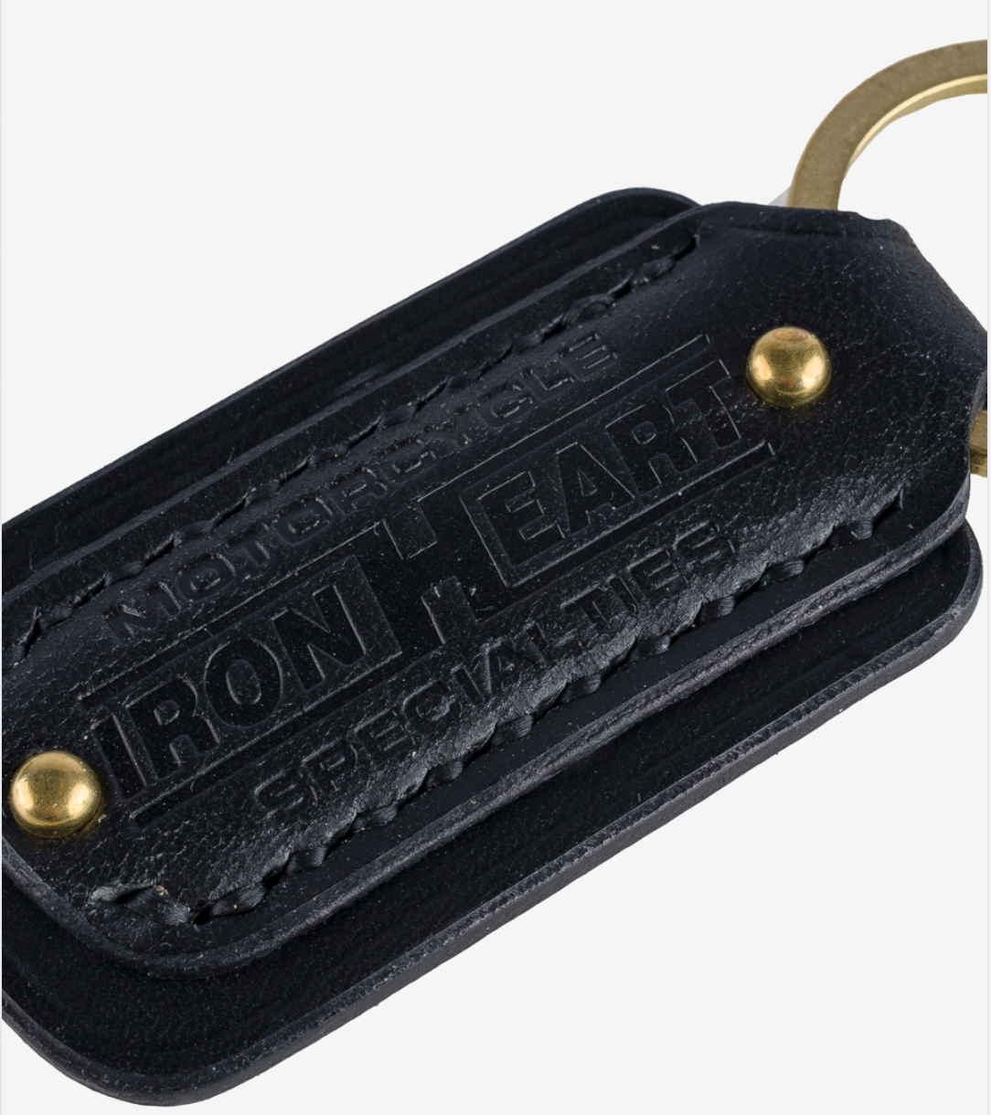 IHG-067-BLK Iron Heart Buttero Leather Keyring - Black