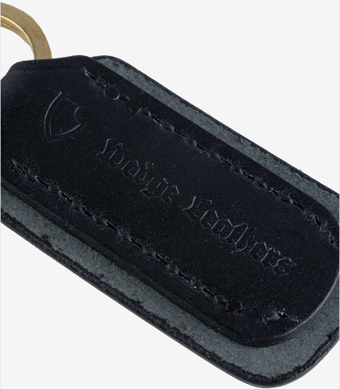 IHG-067-BLK Iron Heart Buttero Leather Keyring - Black
