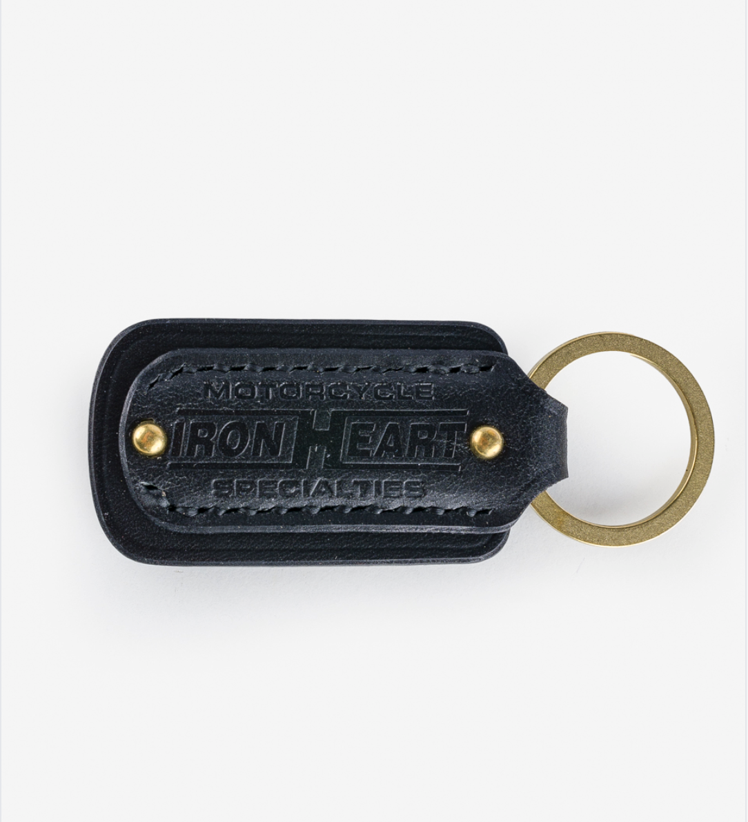 IHG-067-BLK Iron Heart Buttero Leather Keyring - Black