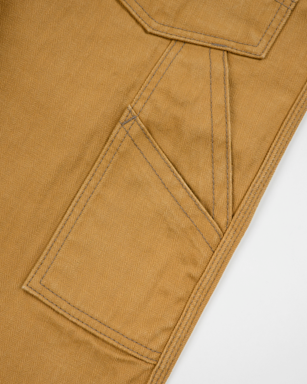 IH-831-BRN Iron Heart 10oz Herringbone Painter’s Pants - Brown
