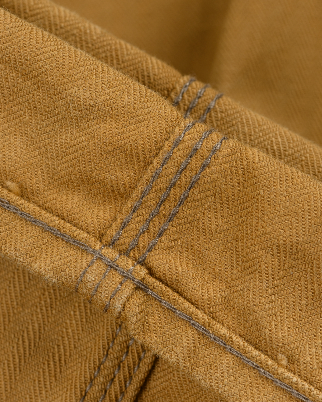 IH-831-BRN Iron Heart 10oz Herringbone Painter’s Pants - Brown