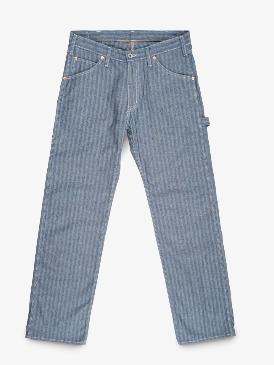 IH-830-IND Iron Heart 10.5oz Herringbone Painter’s Pants - Indigo