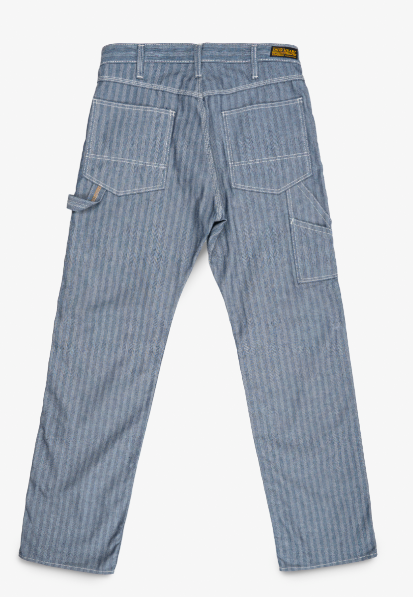 IH-830-IND Iron Heart 10.5oz Herringbone Painter’s Pants - Indigo