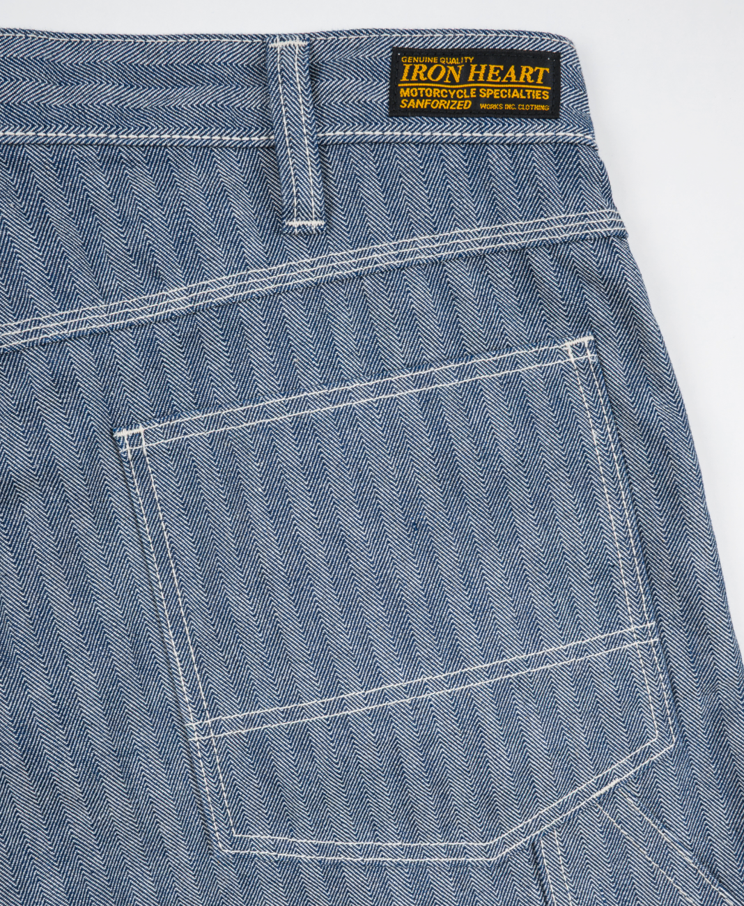 IH-830-IND Iron Heart 10.5oz Herringbone Painter’s Pants - Indigo