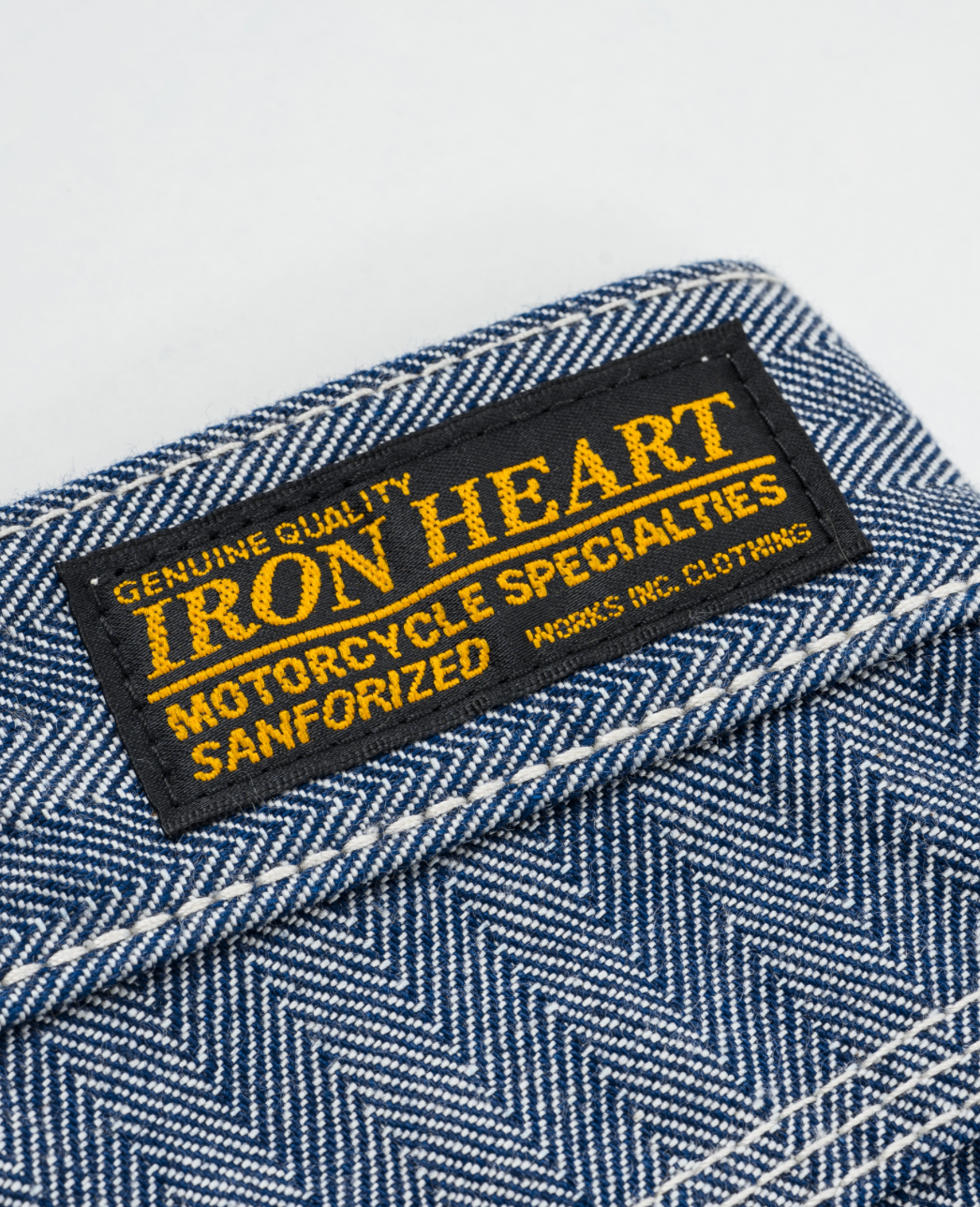 IH-830-IND Iron Heart 10.5oz Herringbone Painter’s Pants - Indigo