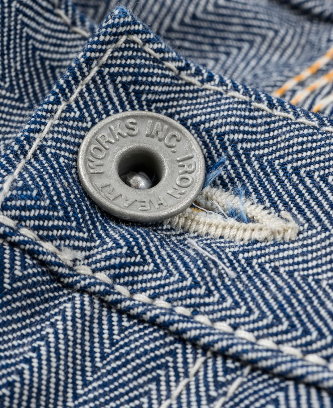 IH-830-IND Iron Heart 10.5oz Herringbone Painter’s Pants - Indigo