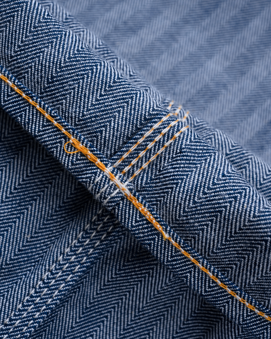 IH-830-IND Iron Heart 10.5oz Herringbone Painter’s Pants - Indigo