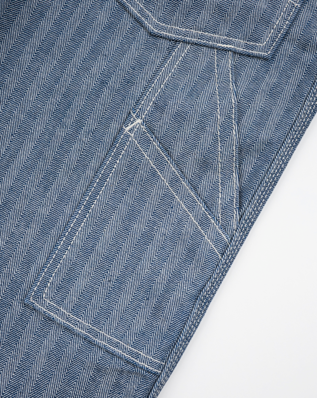 IH-830-IND Iron Heart 10.5oz Herringbone Painter’s Pants - Indigo