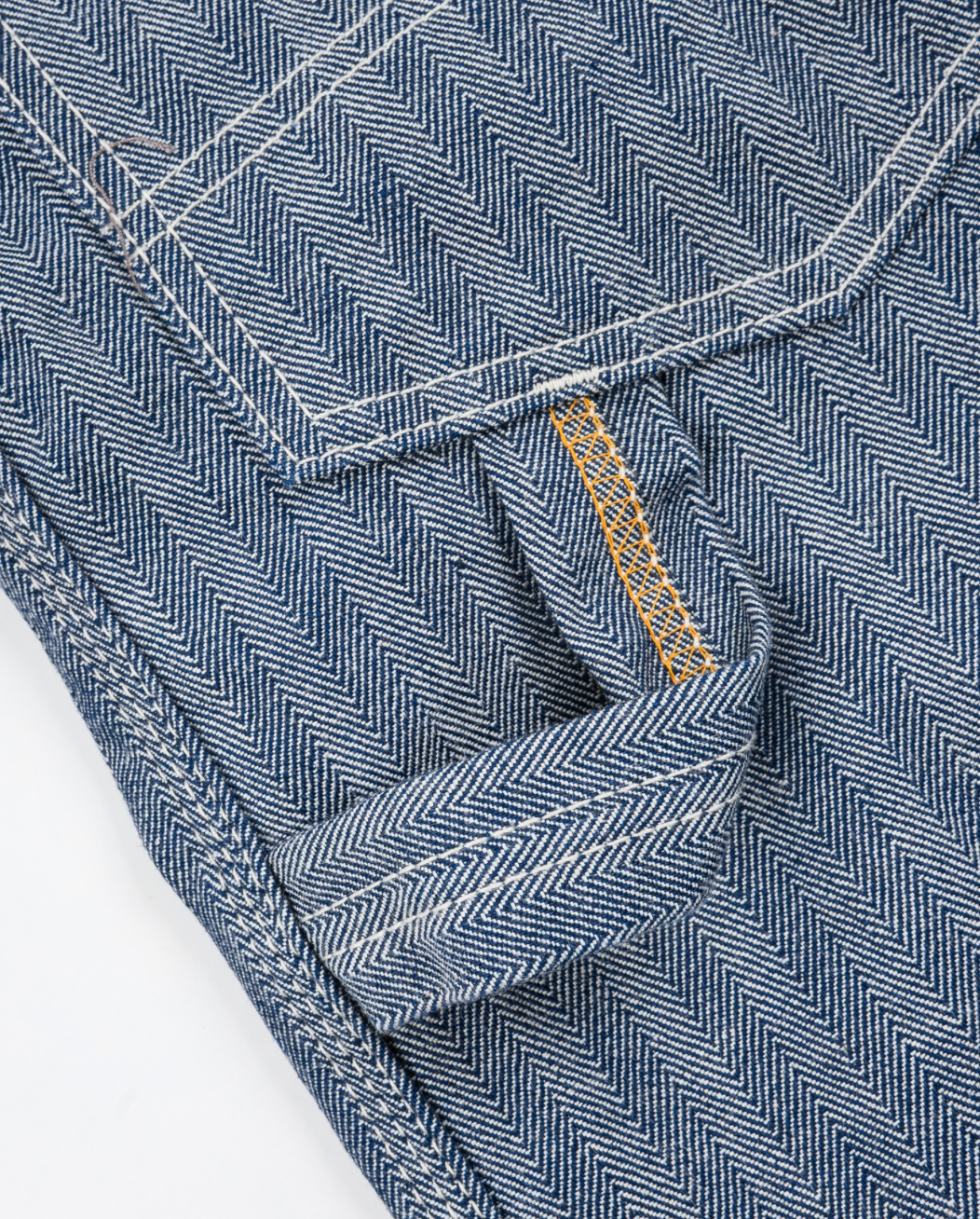 IH-830-IND Iron Heart 10.5oz Herringbone Painter’s Pants - Indigo