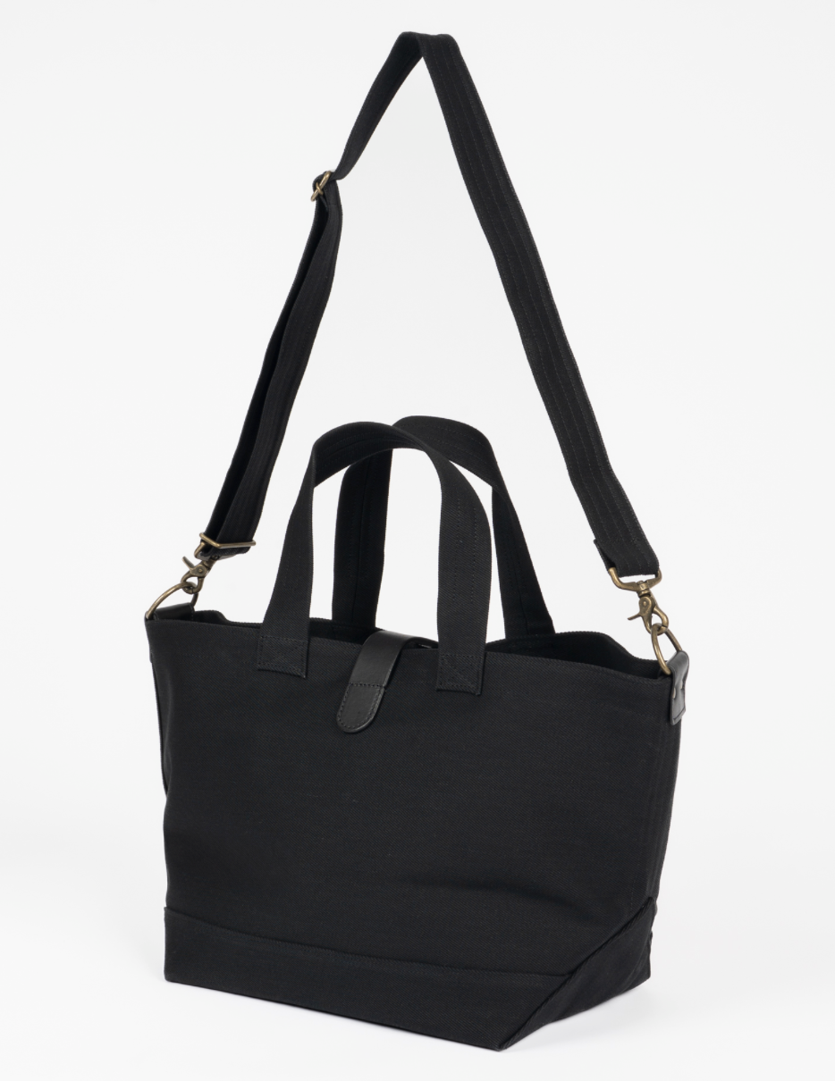 IHE-55-BLK Iron Heart 21oz Denim Tote Bag - Superblack