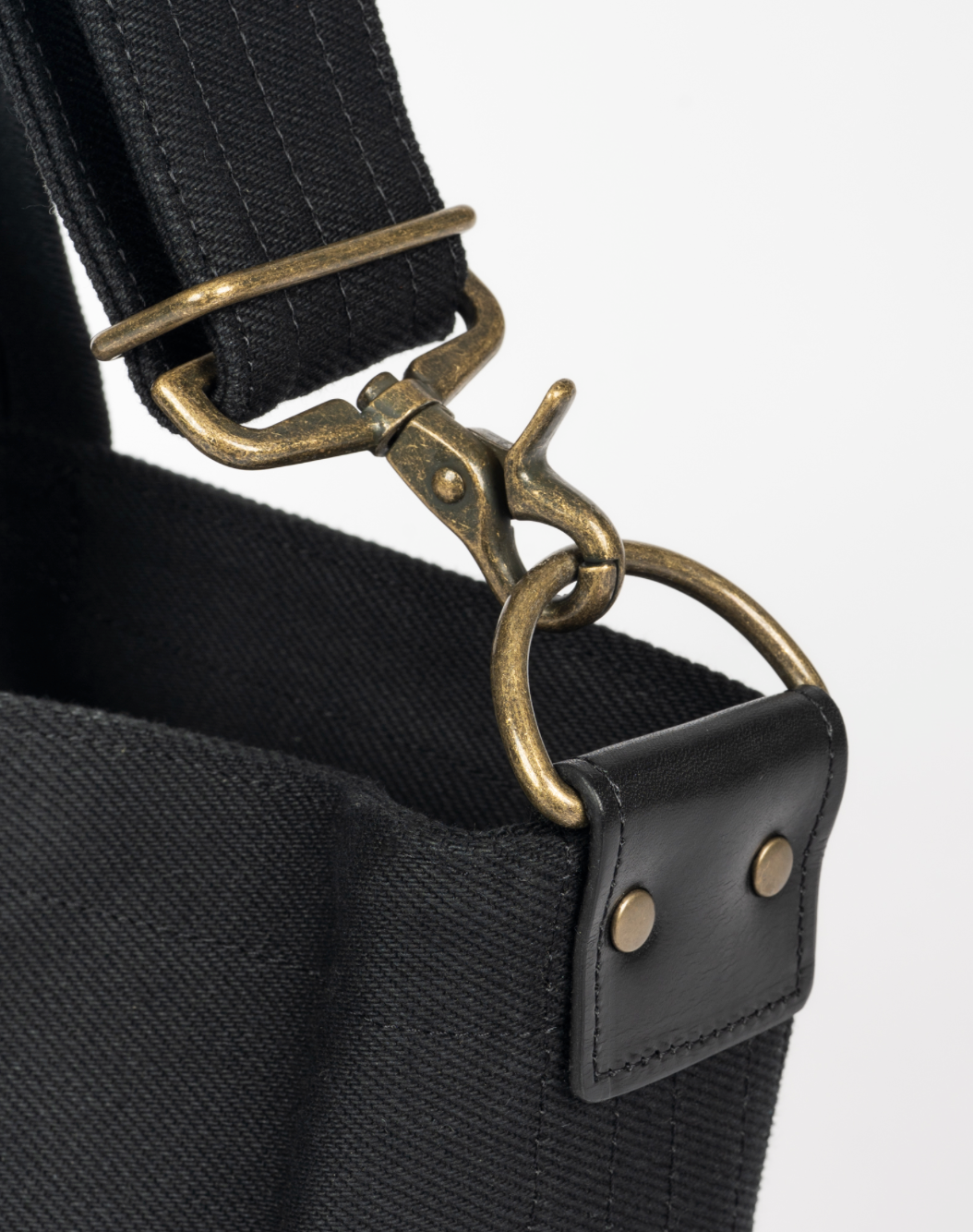 IHE-55-BLK Iron Heart 21oz Denim Tote Bag - Superblack