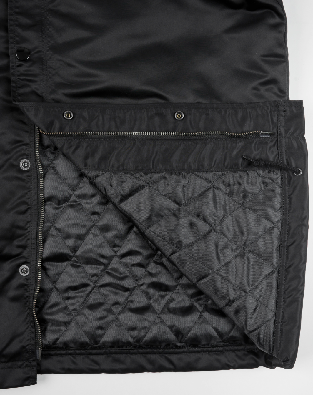 IHJ-168-BLK Iron Heart Nylon Coach Jacket - Black
