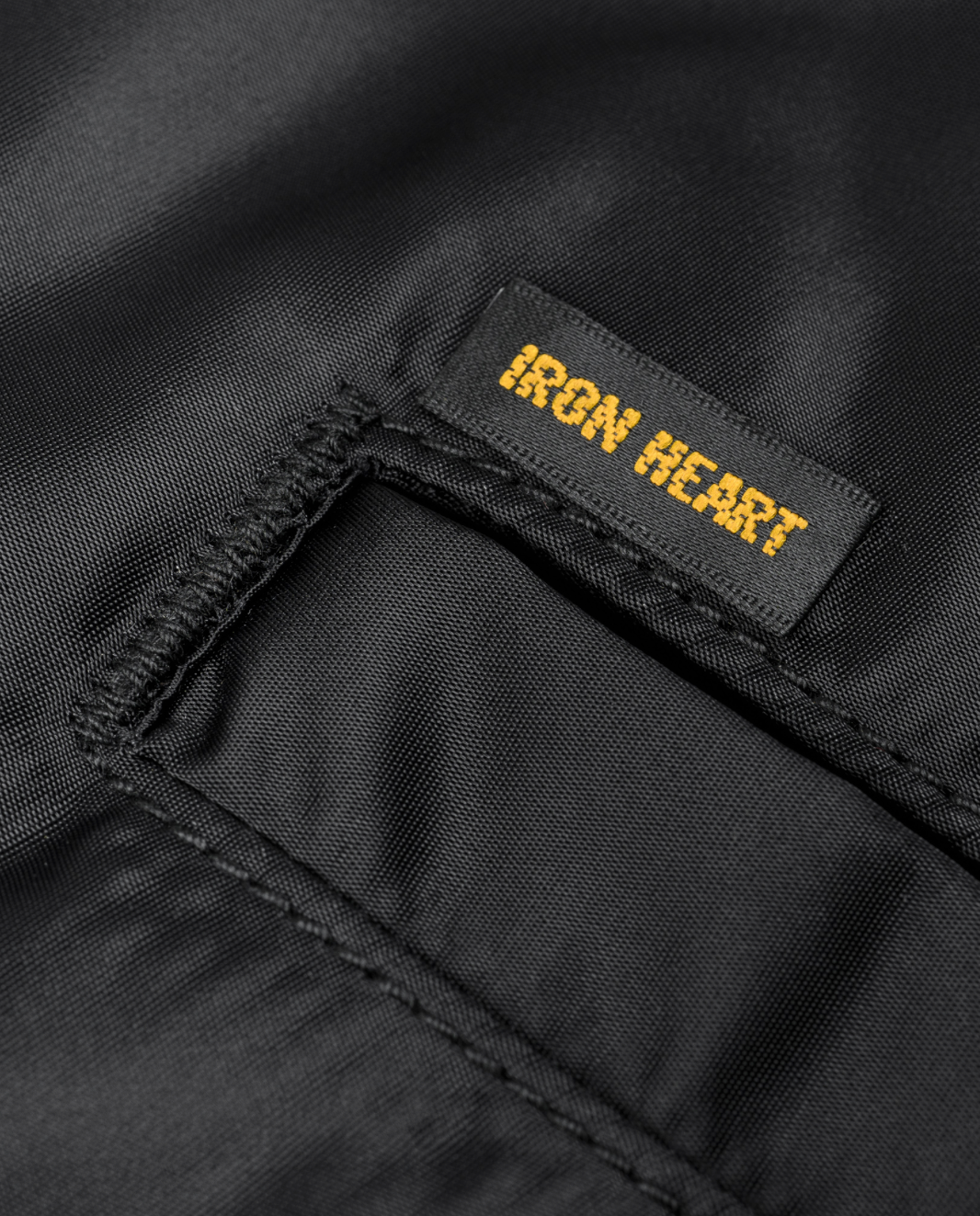IHJ-168-BLK Iron Heart Nylon Coach Jacket - Black
